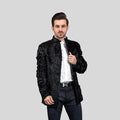 Men's Black Astrakhan Karakul Persian Lamb Fur Coat – Genuine Winter Coat