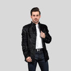 Men's Black Astrakhan Karakul Persian Lamb Fur Coat – Genuine Winter Coat