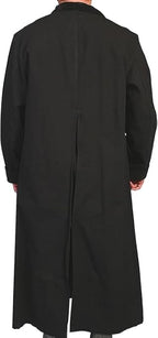 Men's Old Cowboy Full Length Duster Coats - Western Cotton Long Trench Coat for Men