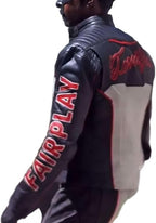 FashionFountain Fair Play Black Leather Jacket - Mr Terrific Biker Motorcycle Leather Jacket For Men