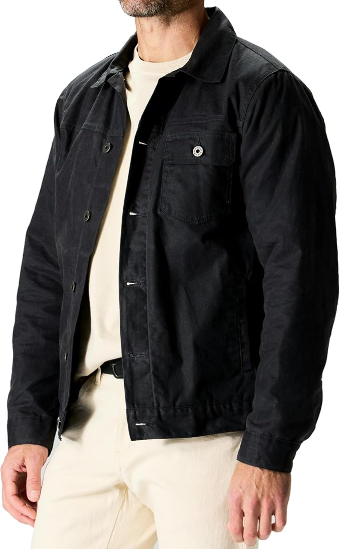 Mens Trucker Jacket - Cotton Motorcycle Jackets Heated For Mens