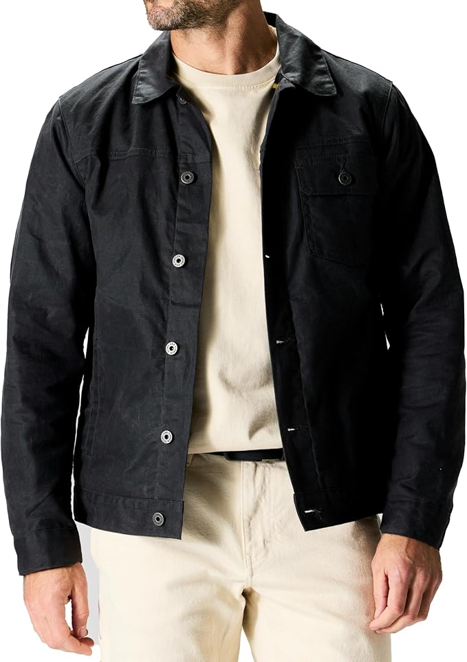 Mens Trucker Jacket - Cotton Motorcycle Jackets Heated For Mens