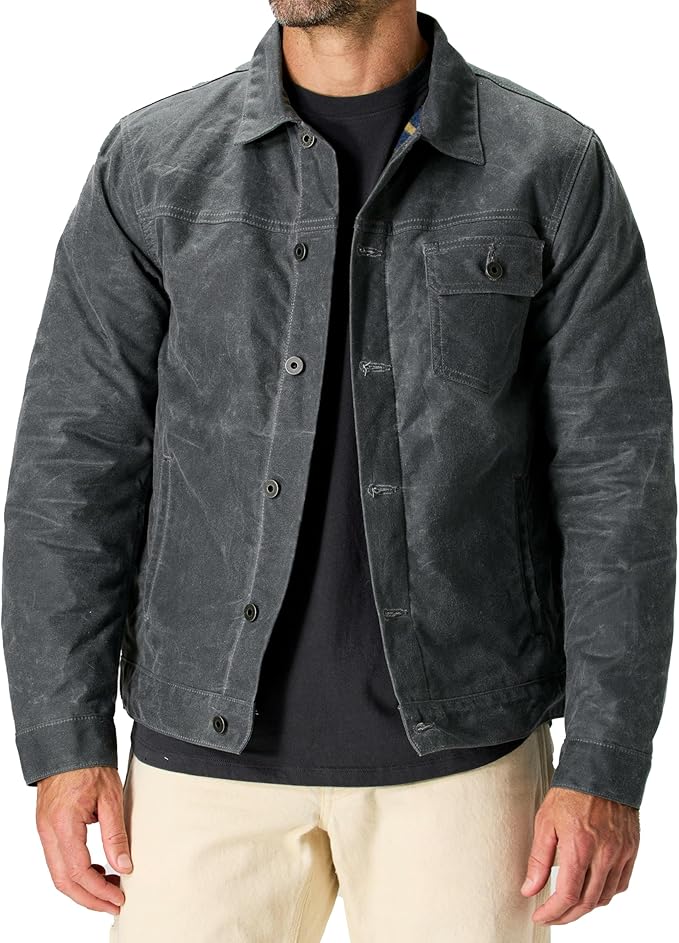 Mens Trucker Jacket - Cotton Motorcycle Jackets Heated For Mens