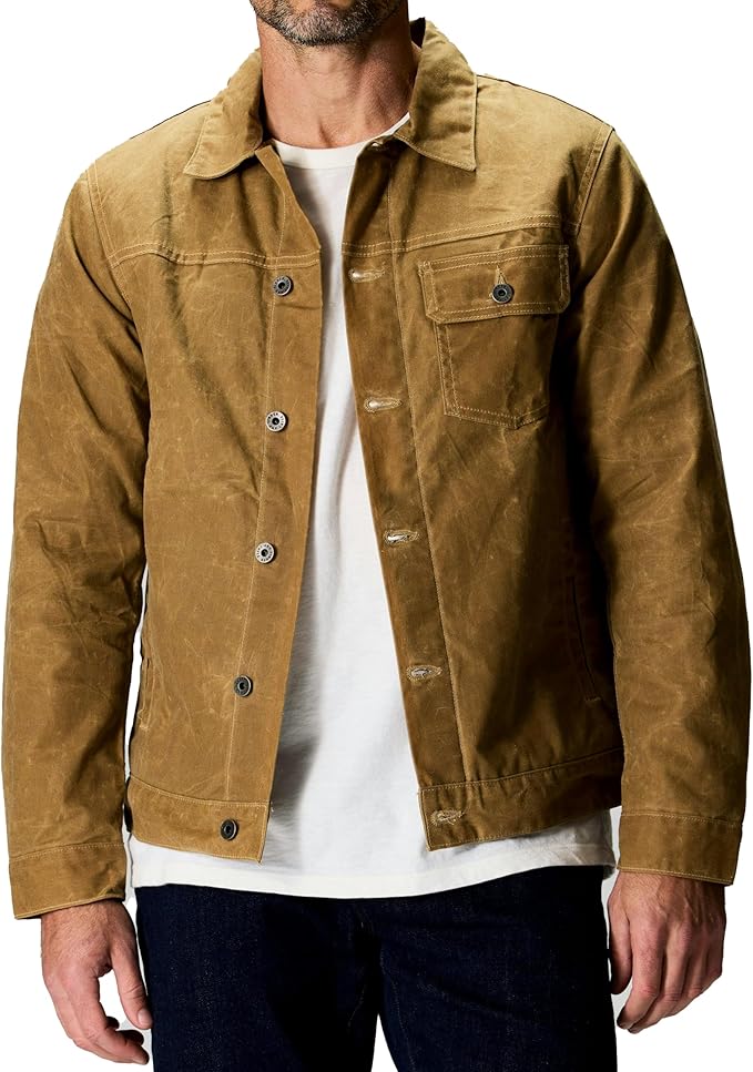 Mens Trucker Jacket - Cotton Motorcycle Jackets Heated For Mens