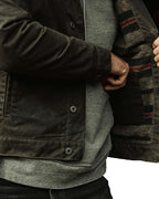 Mens Trucker Jacket - Cotton Motorcycle Jackets Heated For Mens