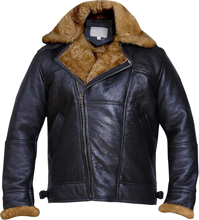 B3 Bomber Aviator Real Shearling Sheepskin Bomber Jacket