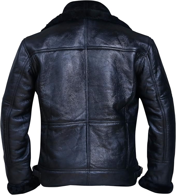 B3 Bomber Aviator Real Shearling Sheepskin Bomber Jacket