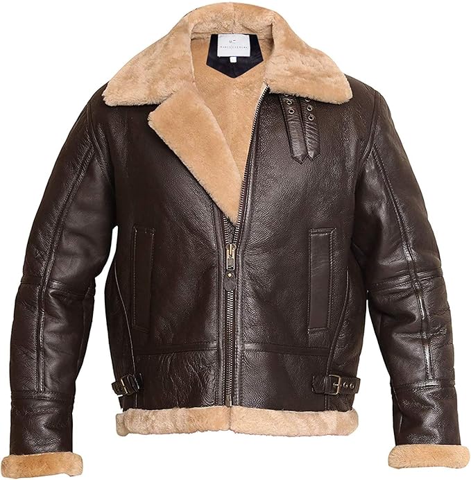 B3 Bomber Aviator Real Shearling Sheepskin Bomber Jacket