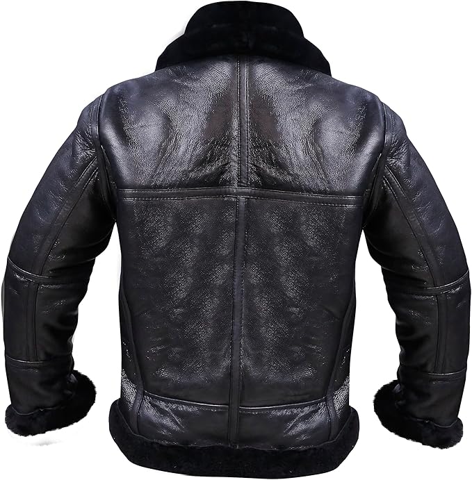 B3 Bomber Aviator Real Shearling Sheepskin Bomber Jacket