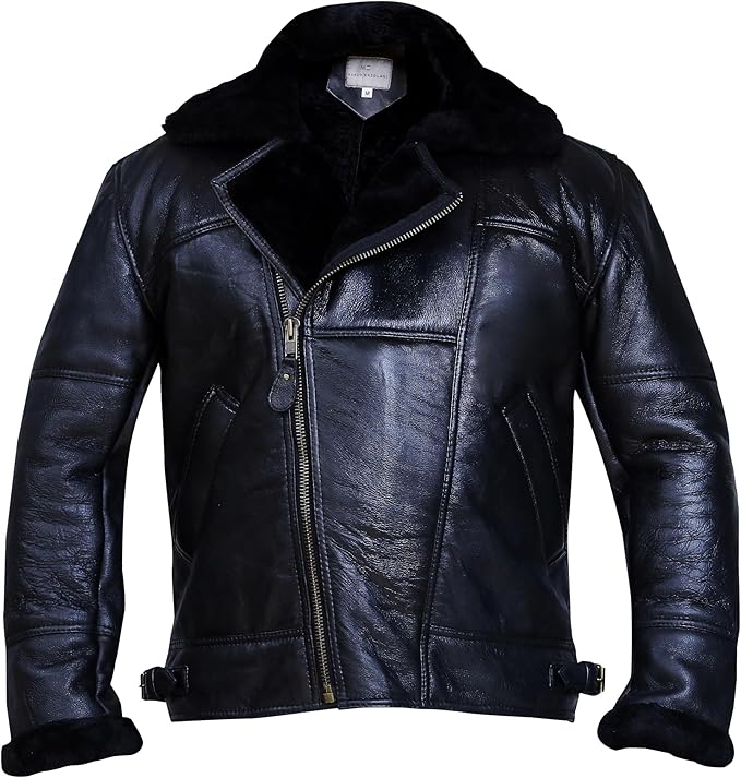 B3 Bomber Aviator Real Shearling Sheepskin Bomber Jacket