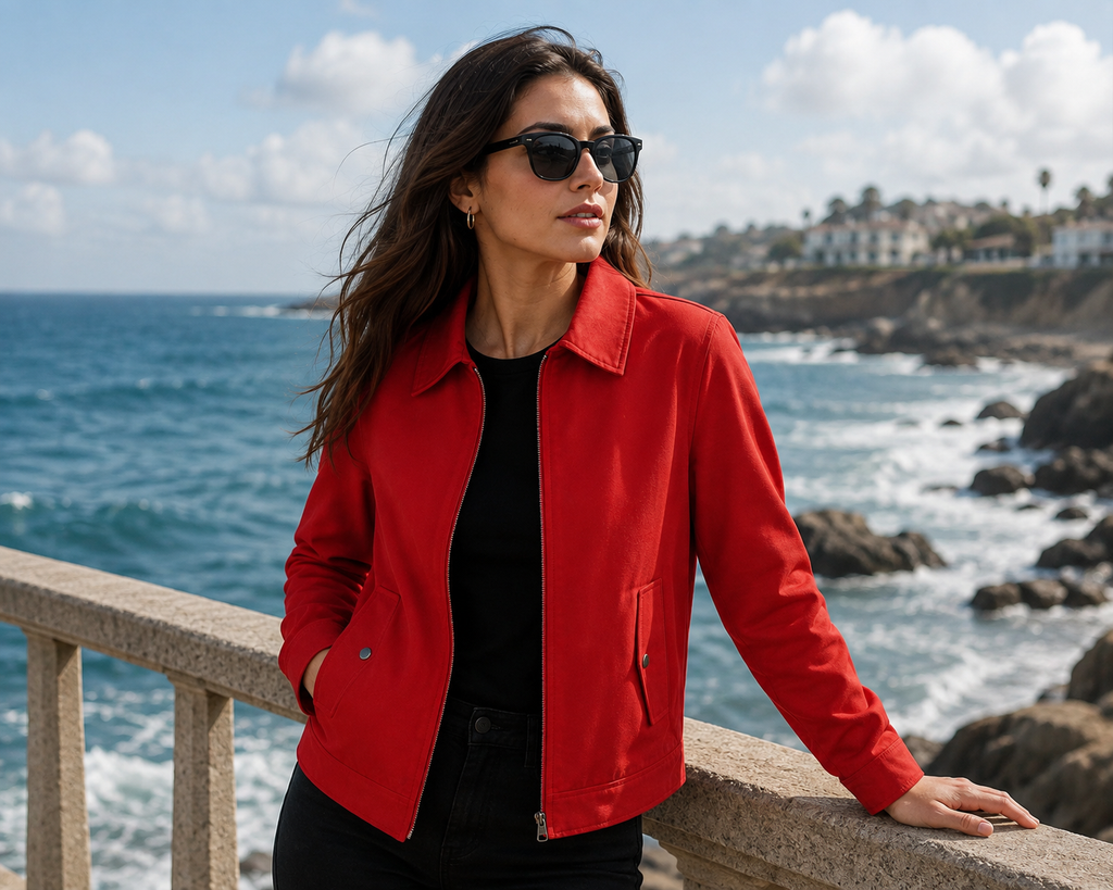 Red Leather Jacket for Men & Women