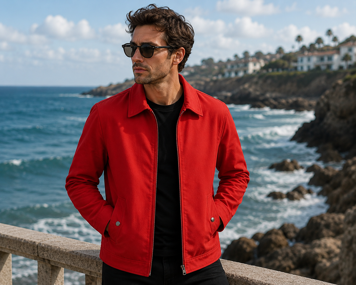 Red Leather Jacket for Men & Women