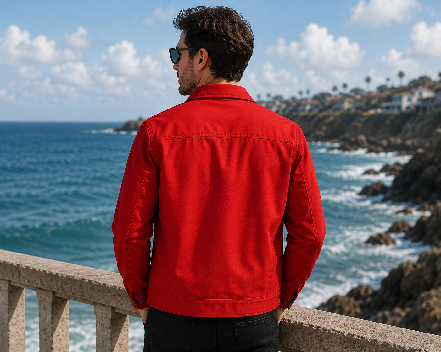 Red Leather Jacket for Men & Women