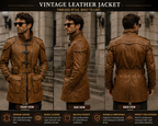 Vintage Brown Leather Jacket