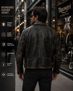 Men's Vintage Black Leather Jacket
