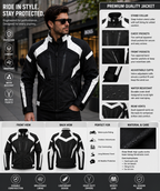 Men's Black & White Leather Jacket