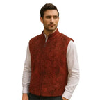 Men's Red Persian Lamb Fur Vest – Genuine Karakul Astrakhan Waistcoat