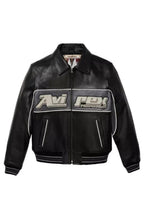 Avirex Men’s Nitro Run NYC 75 Eagle Patch Black Bomber Leather Jacket