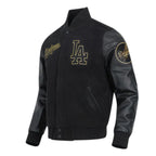 ANGELES DODGERS BLACK & GOLD MEN'S WOOL VARSITY JACKET