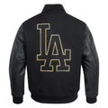 ANGELES DODGERS BLACK & GOLD MEN'S WOOL VARSITY JACKET
