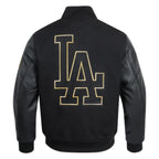 ANGELES DODGERS BLACK & GOLD MEN'S WOOL VARSITY JACKET
