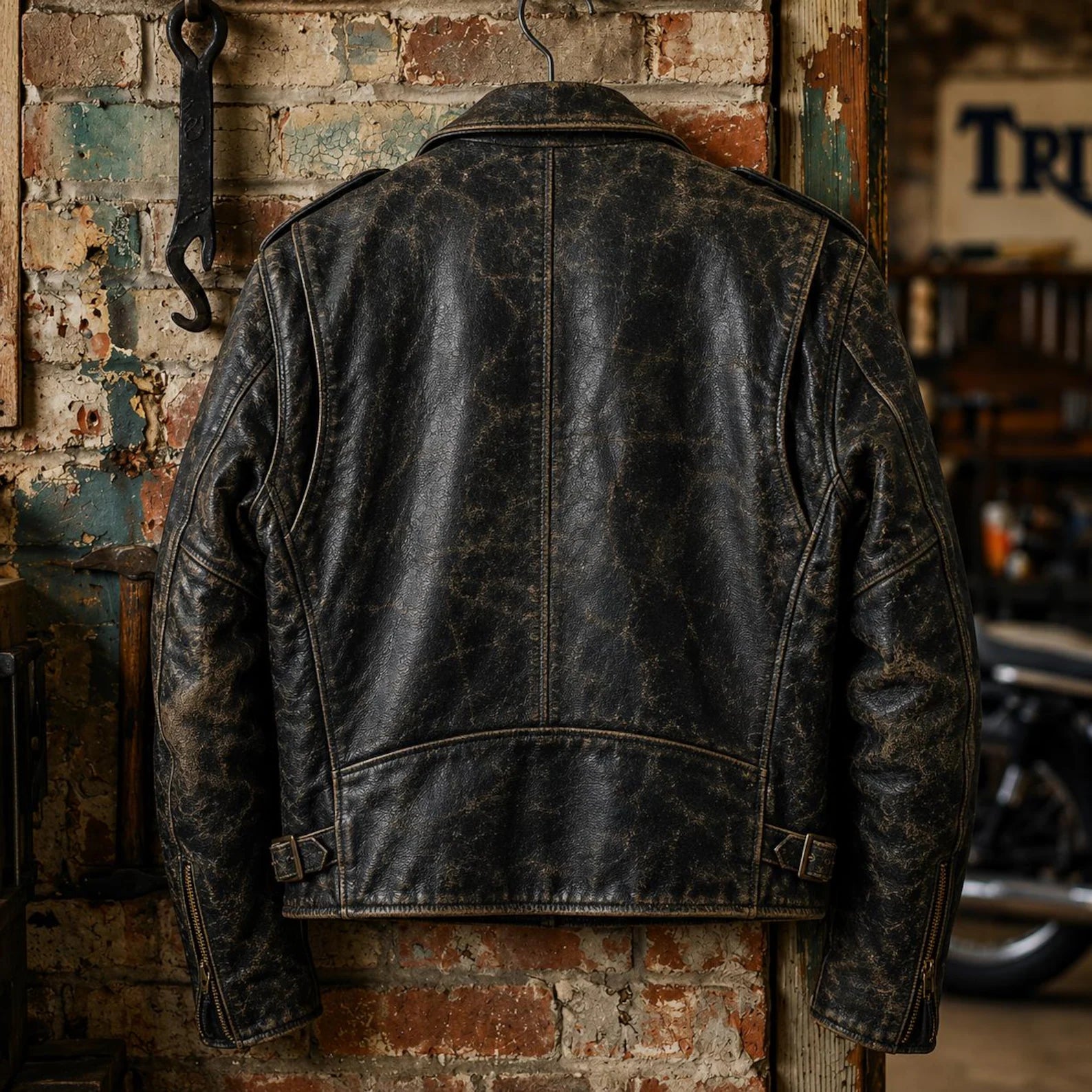 Men's Vintage Black Leather Jacket