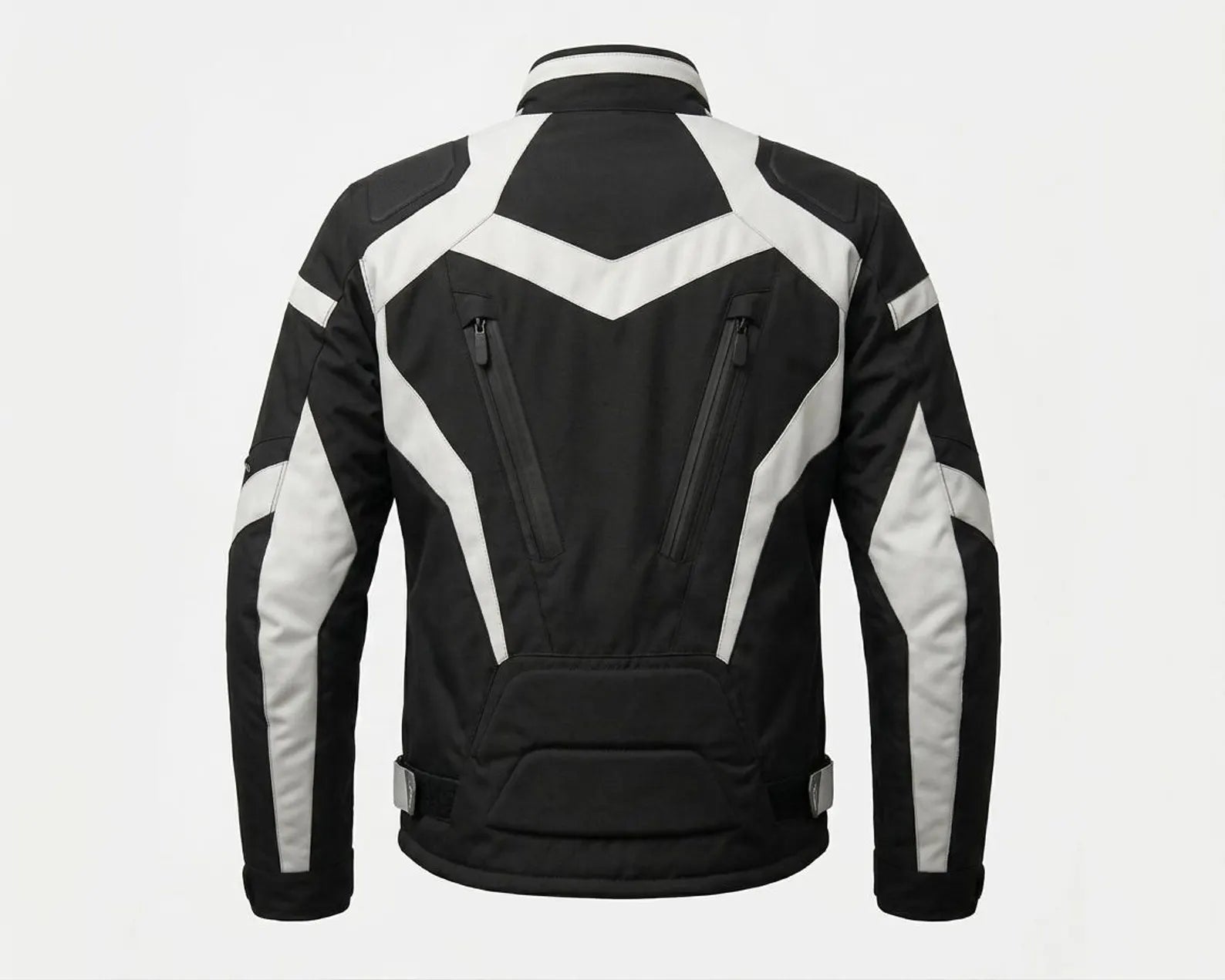 Men's Black & White Leather Jacket