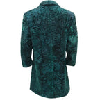 Women's Green Persian Lamb Fur Coat – Genuine Karakul Astrakhan Long Coat
